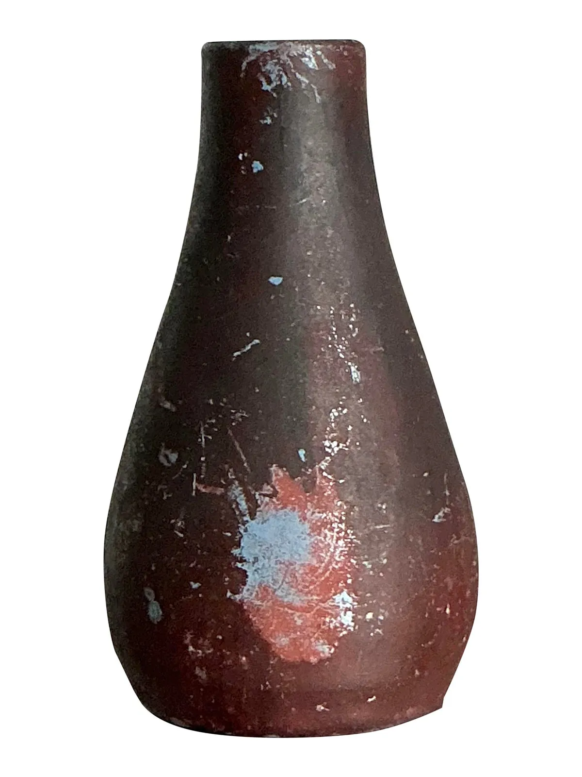 Vintage Boho Studio Pottery Vase - Earthenware, 4.5W x 7.5H
