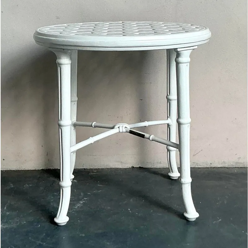 Vintage Regency Brown Jordan Side Table — additional photo 8