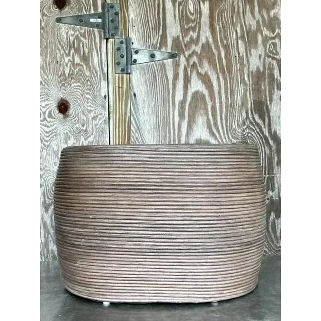 Vintage Coastal Pencil Reed Coffee Table — additional photo 2