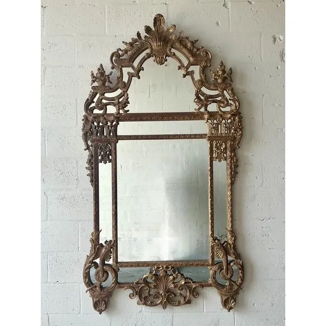 Vintage Regency Giltwood Plume Mirror — additional photo 2