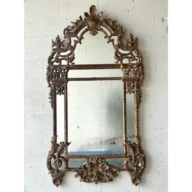 Vintage Regency Giltwood Plume Mirror — additional photo 1