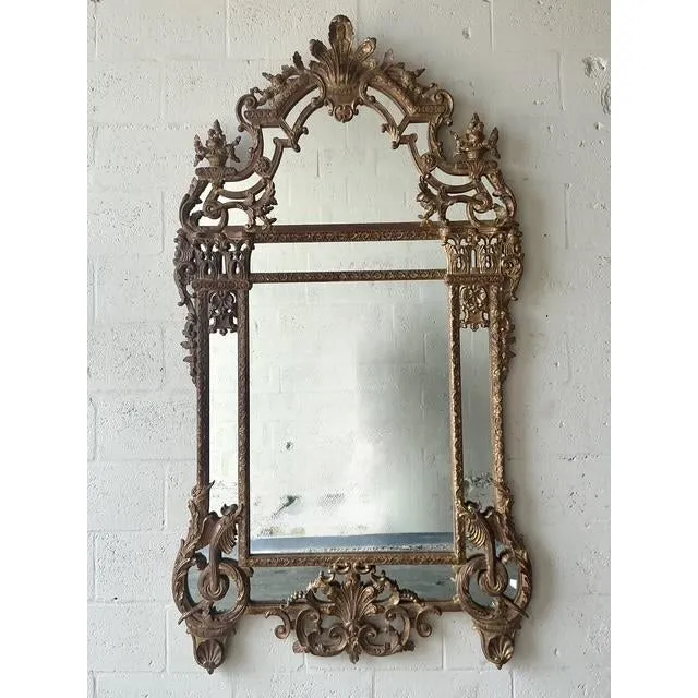 Vintage Regency Giltwood Plume Mirror — additional photo 6