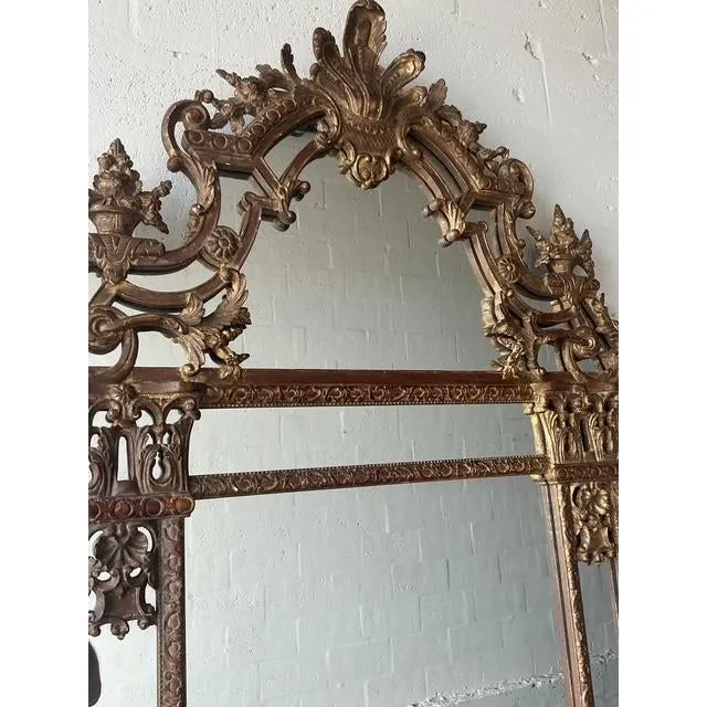 Vintage Regency Giltwood Plume Mirror — additional photo 3