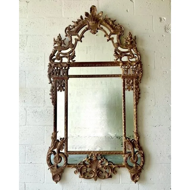 Vintage Regency Giltwood Plume Mirror — additional photo 5