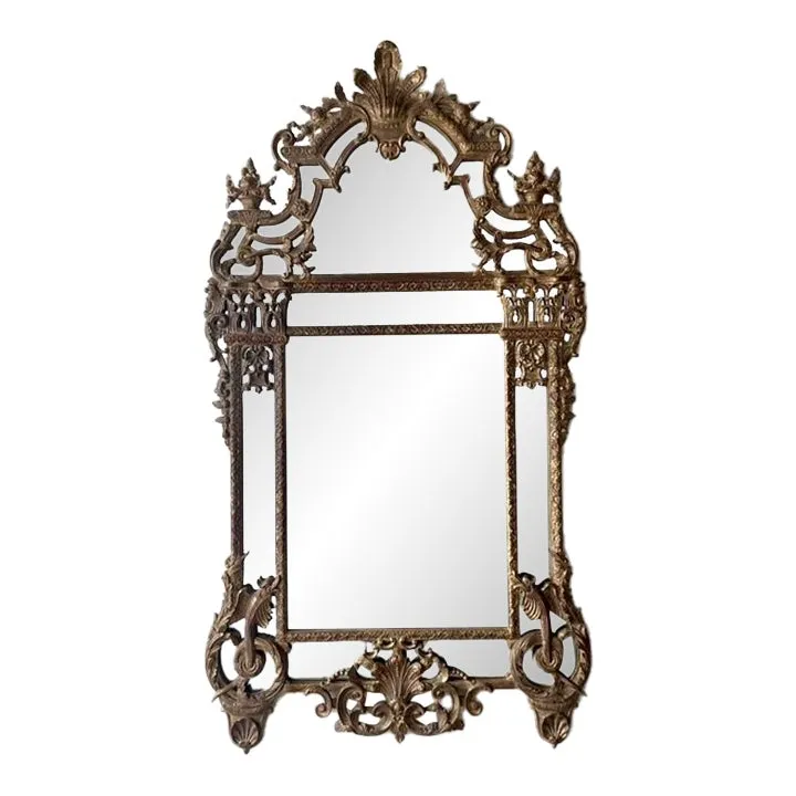 Vintage Regency Giltwood Plume Mirror