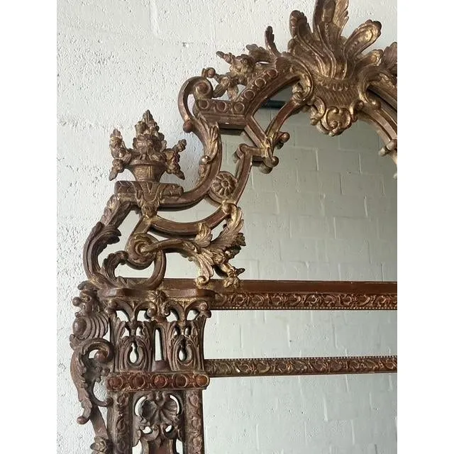 Vintage Regency Giltwood Plume Mirror — additional photo 4