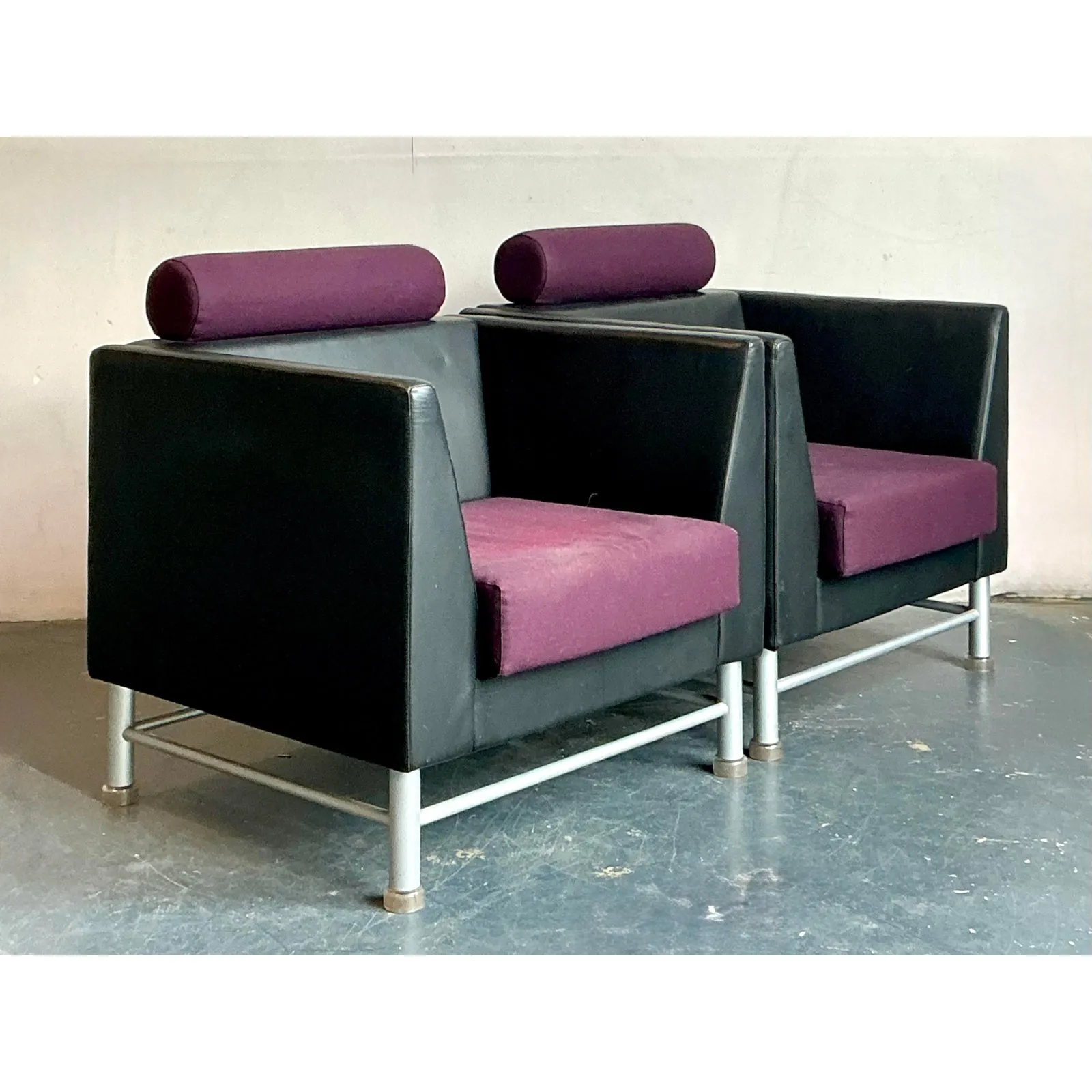 Vintage Boho Ettore Sottsass for Knoll Lounge Chairs - A Pair — additional photo 4