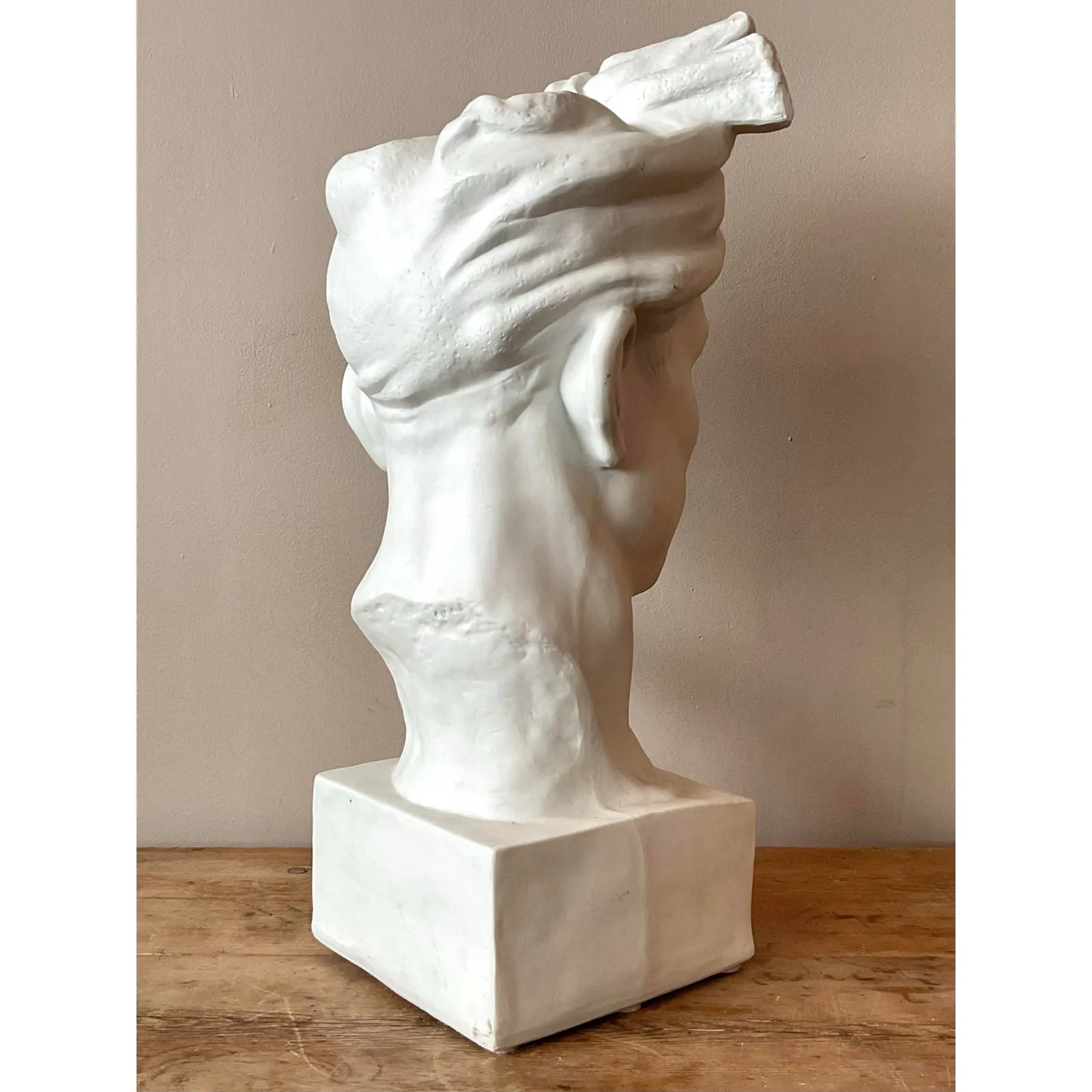 Vintage Glazed Ceramic Bust of Man — additional photo 8