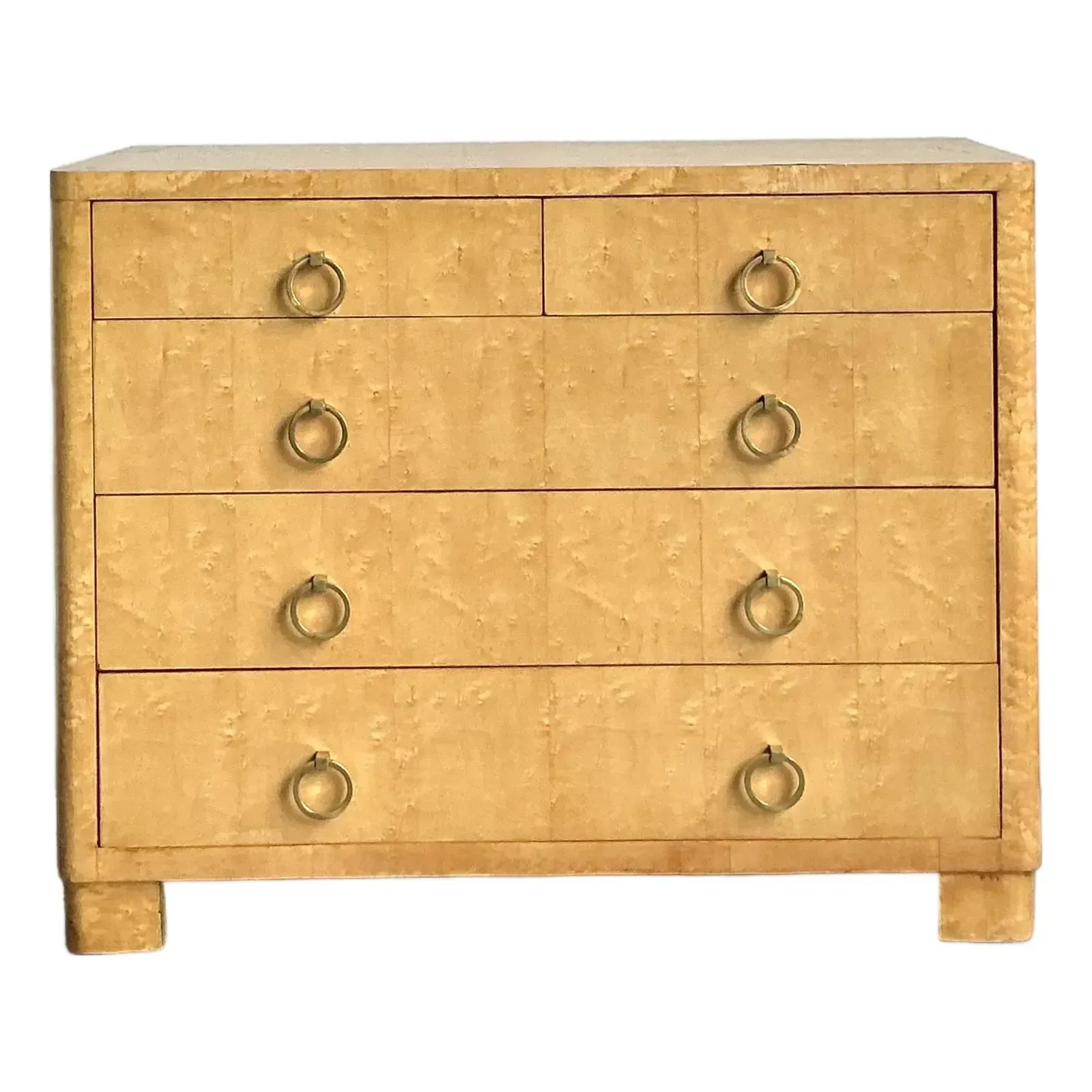 Vintage Boho Burl Wood Chest of Drawers — additional photo 2