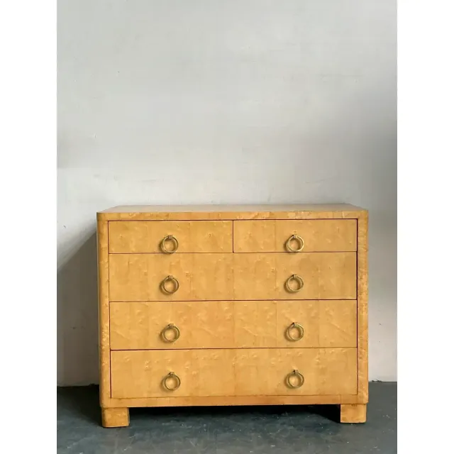 Vintage Boho Burl Wood Chest of Drawers — additional photo 3