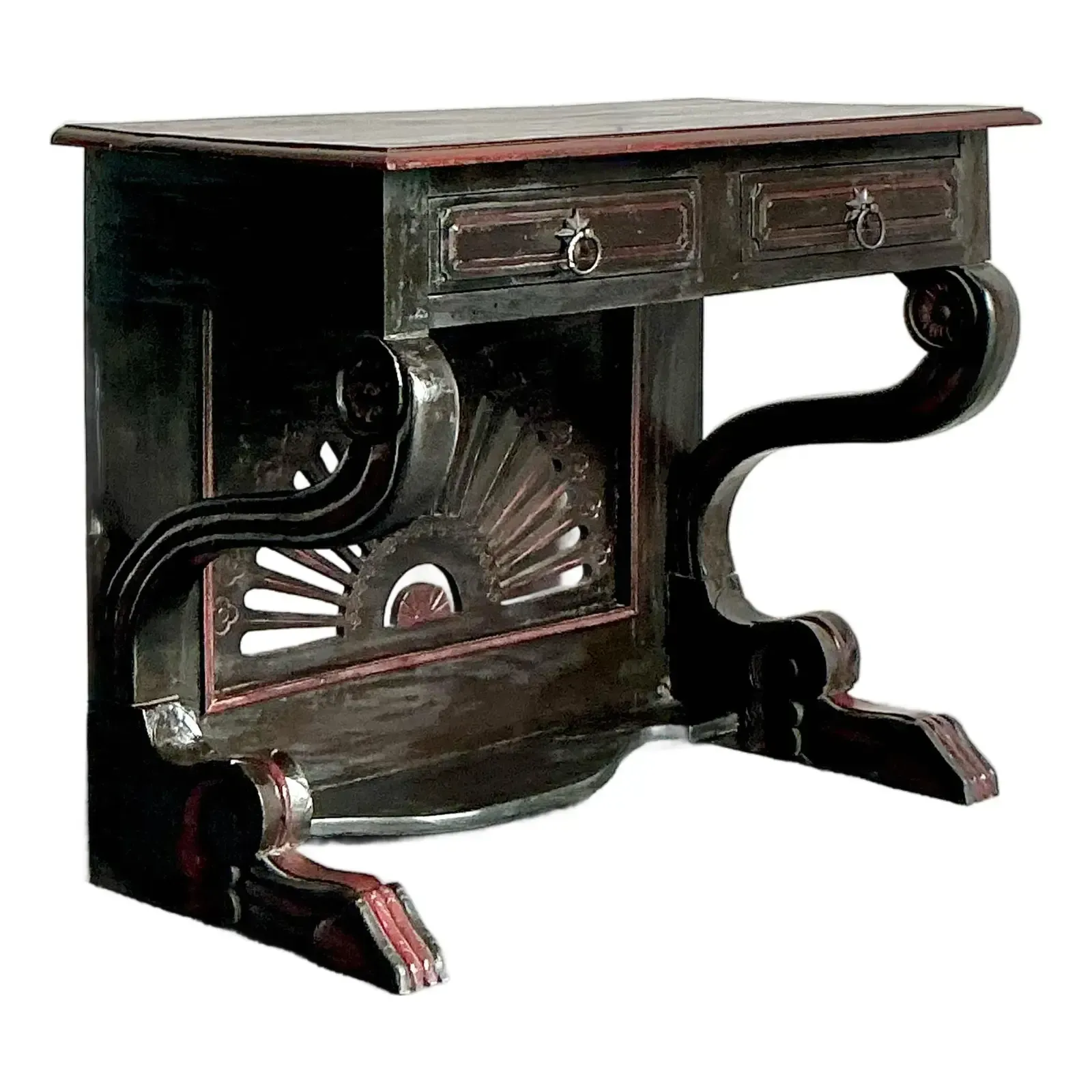 Vintage Boho Reclaimed Wood Console Table — additional photo 3