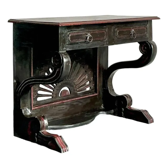 Vintage Boho Reclaimed Wood Console Table — additional photo 3