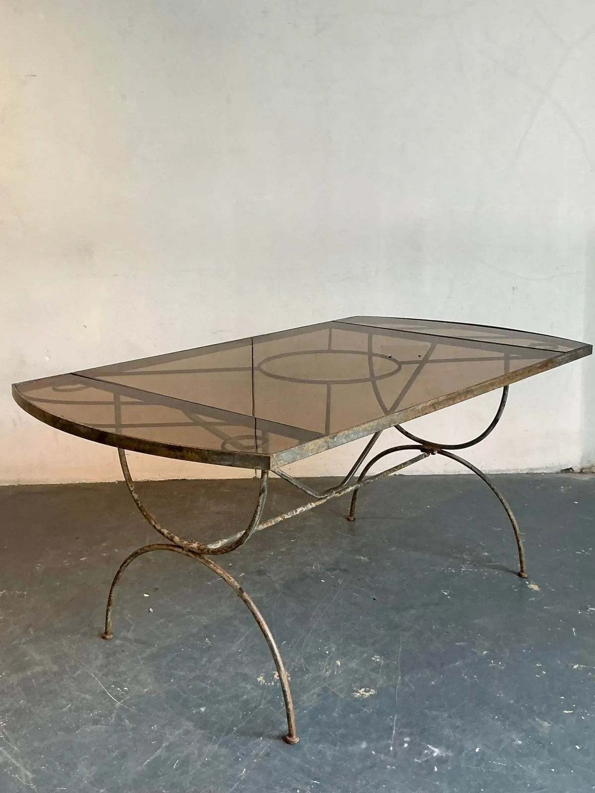 Vintage Boho Wrought Iron Dining Table After Tempestini — additional photo 1