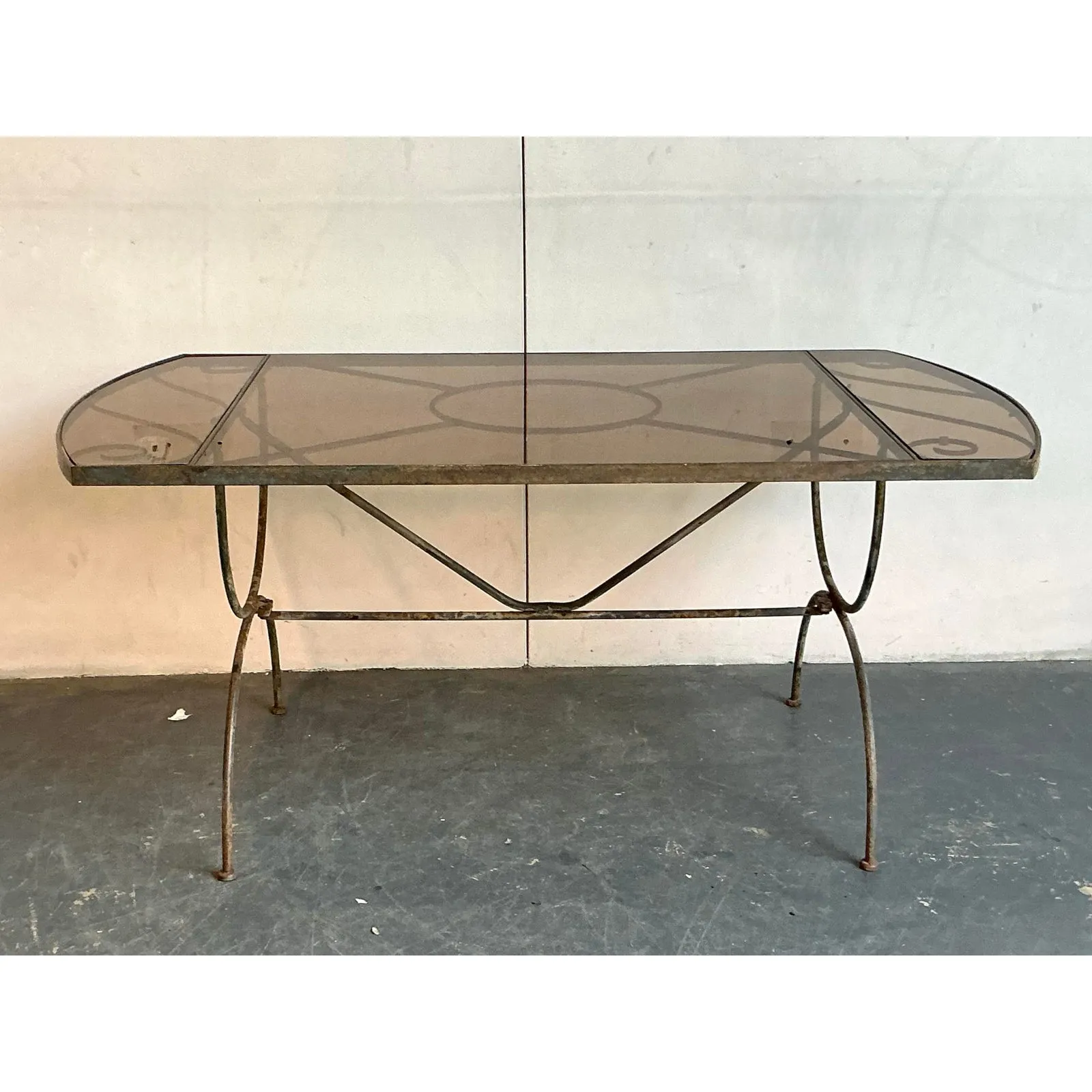 Vintage Boho Wrought Iron Dining Table After Tempestini — additional photo 4