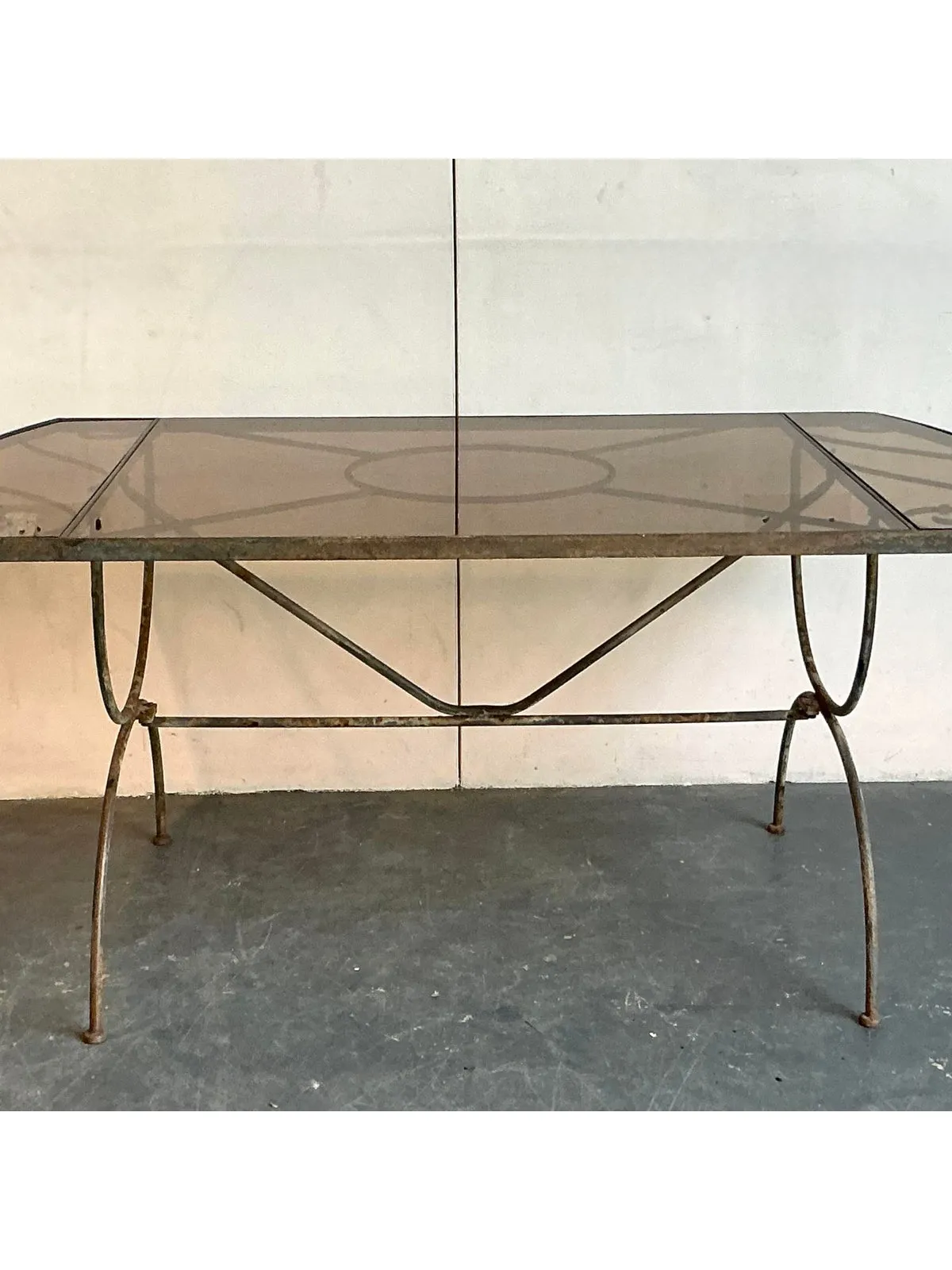 Vintage Boho Wrought Iron Dining Table After Tempestini — additional photo 5