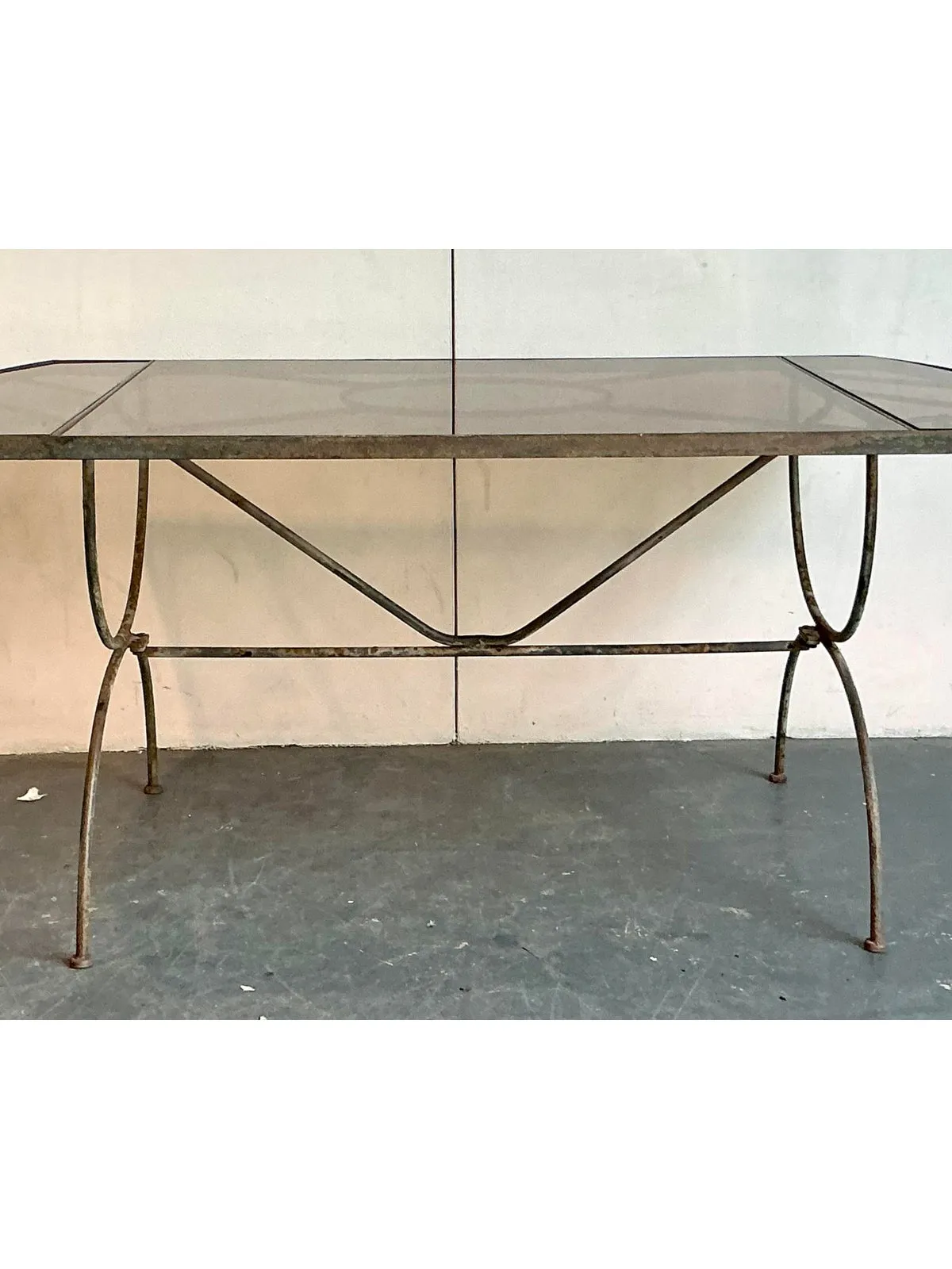 Vintage Boho Wrought Iron Dining Table After Tempestini — additional photo 6