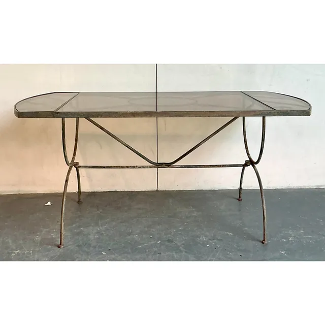 Vintage Boho Wrought Iron Dining Table After Tempestini — additional photo 7