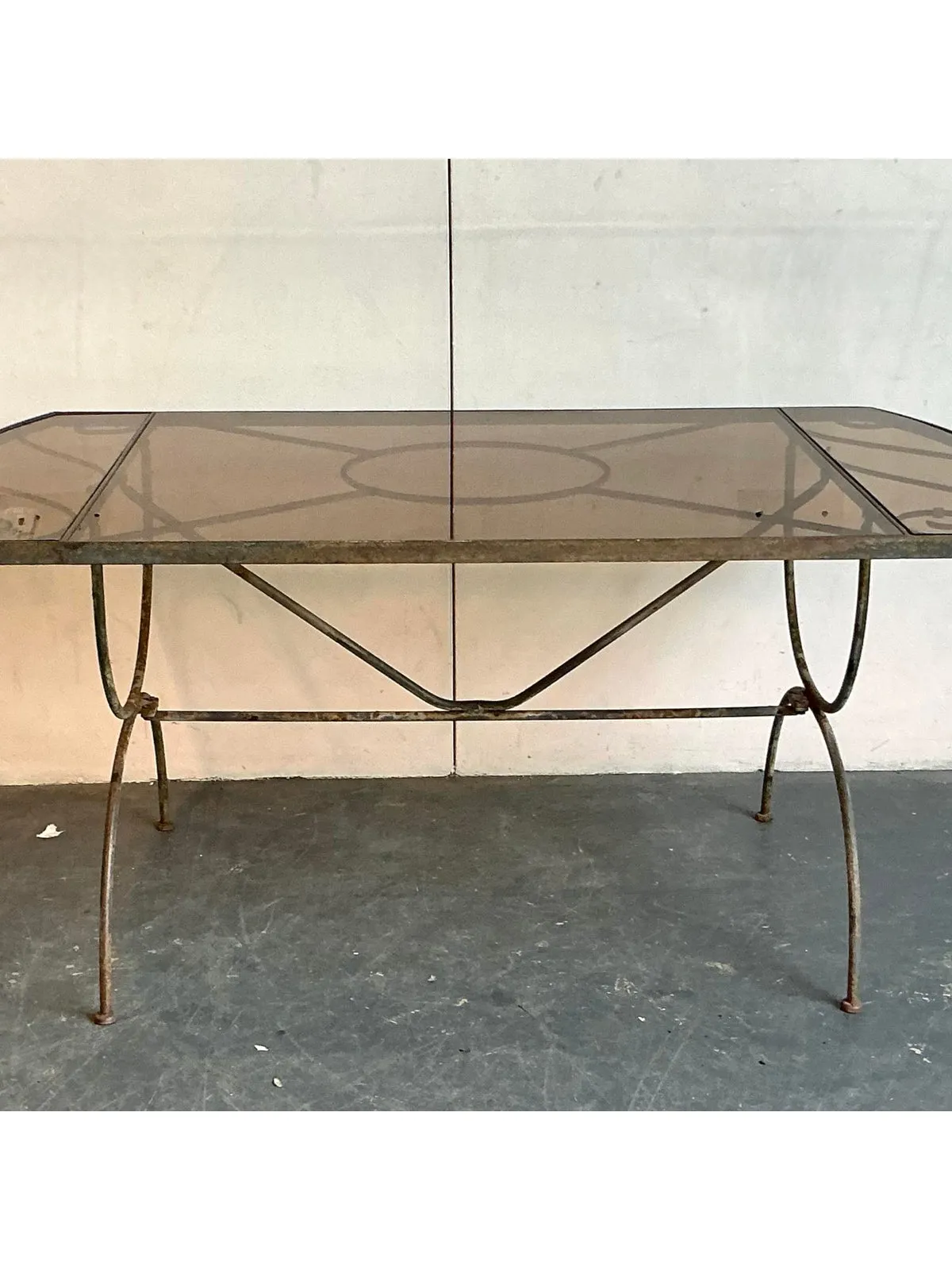 Vintage Boho Wrought Iron Dining Table After Tempestini — additional photo 8