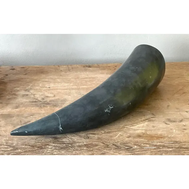Vintage Boho Polished Stone Tusk — additional photo 1