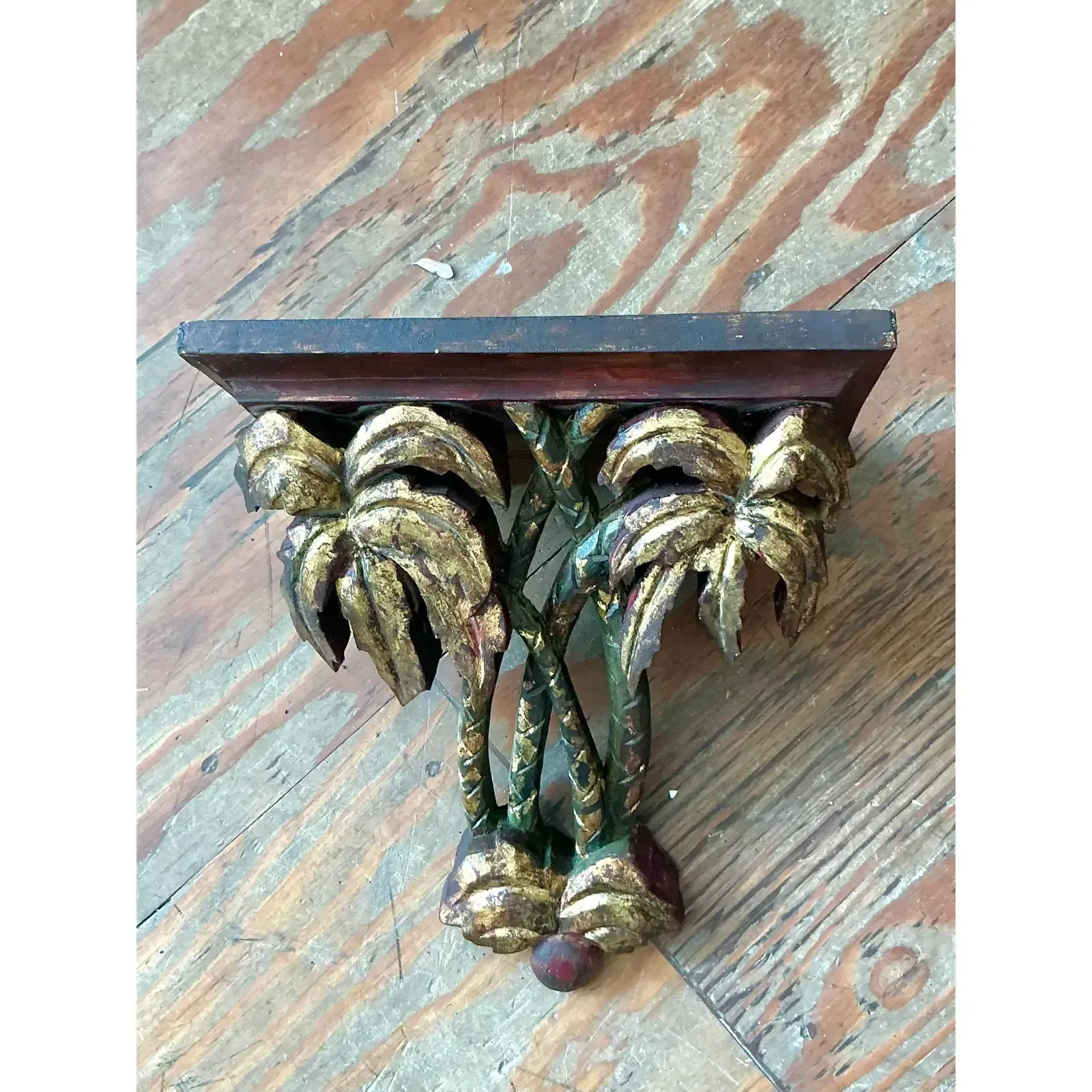 Vintage Regency Gilt Tipped Palm Tree Brackets - A Pair — additional photo 4
