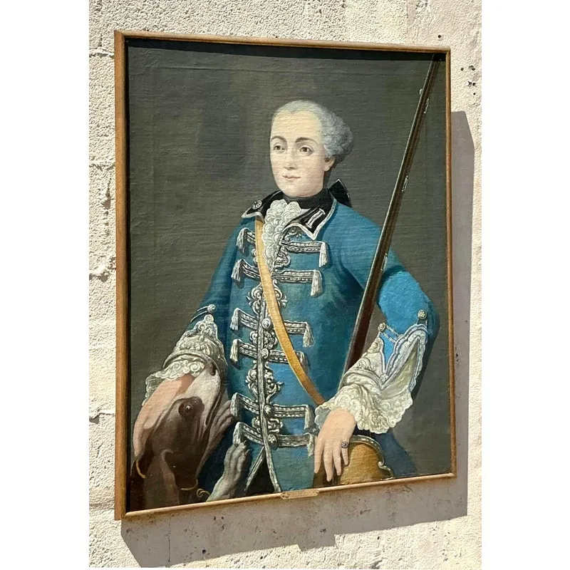 Vintage Boho 18th Century French School Portrait of a Gentleman — additional photo 4