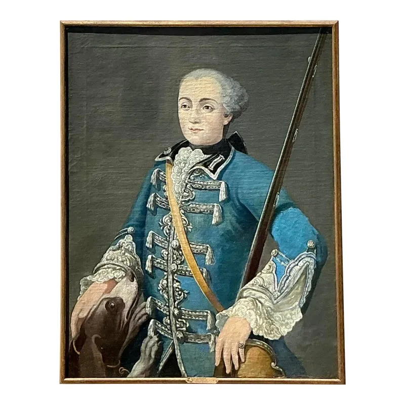 Vintage Boho 18th Century French School Portrait of a Gentleman — additional photo 8