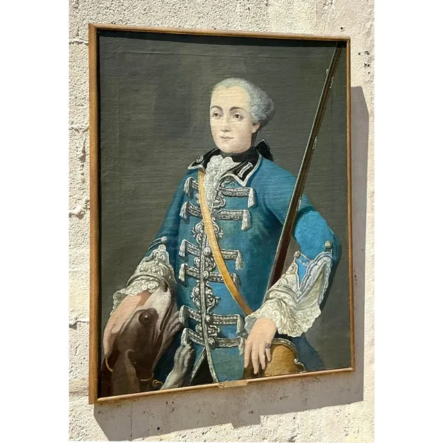 Vintage Boho 18th Century French School Portrait of a Gentleman — additional photo 6