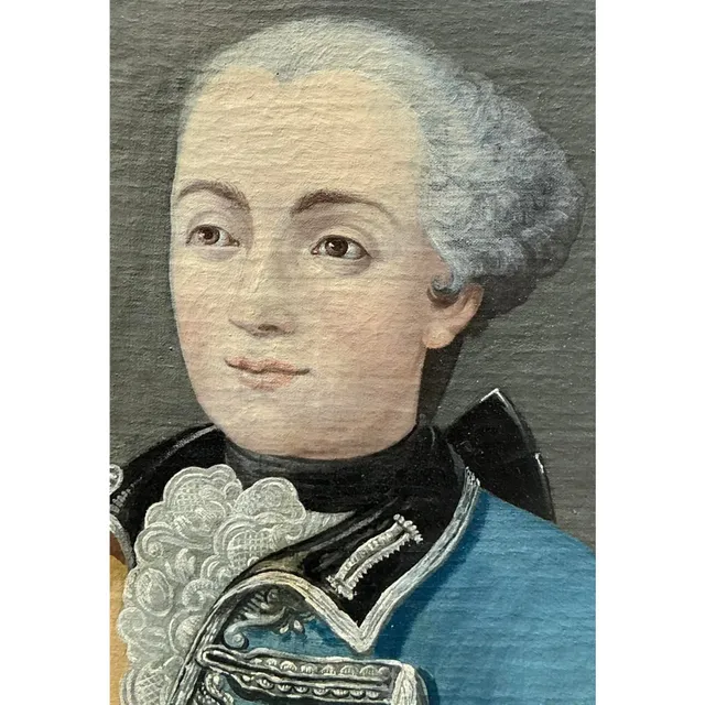 Vintage Boho 18th Century French School Portrait of a Gentleman — additional photo 7