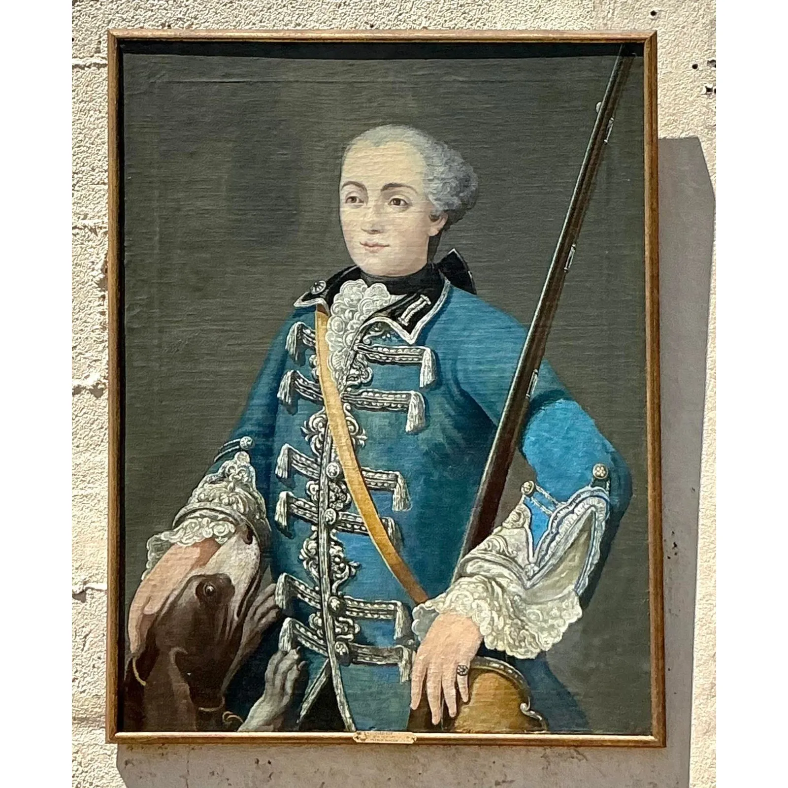 Vintage Boho 18th Century French School Portrait of a Gentleman — additional photo 1