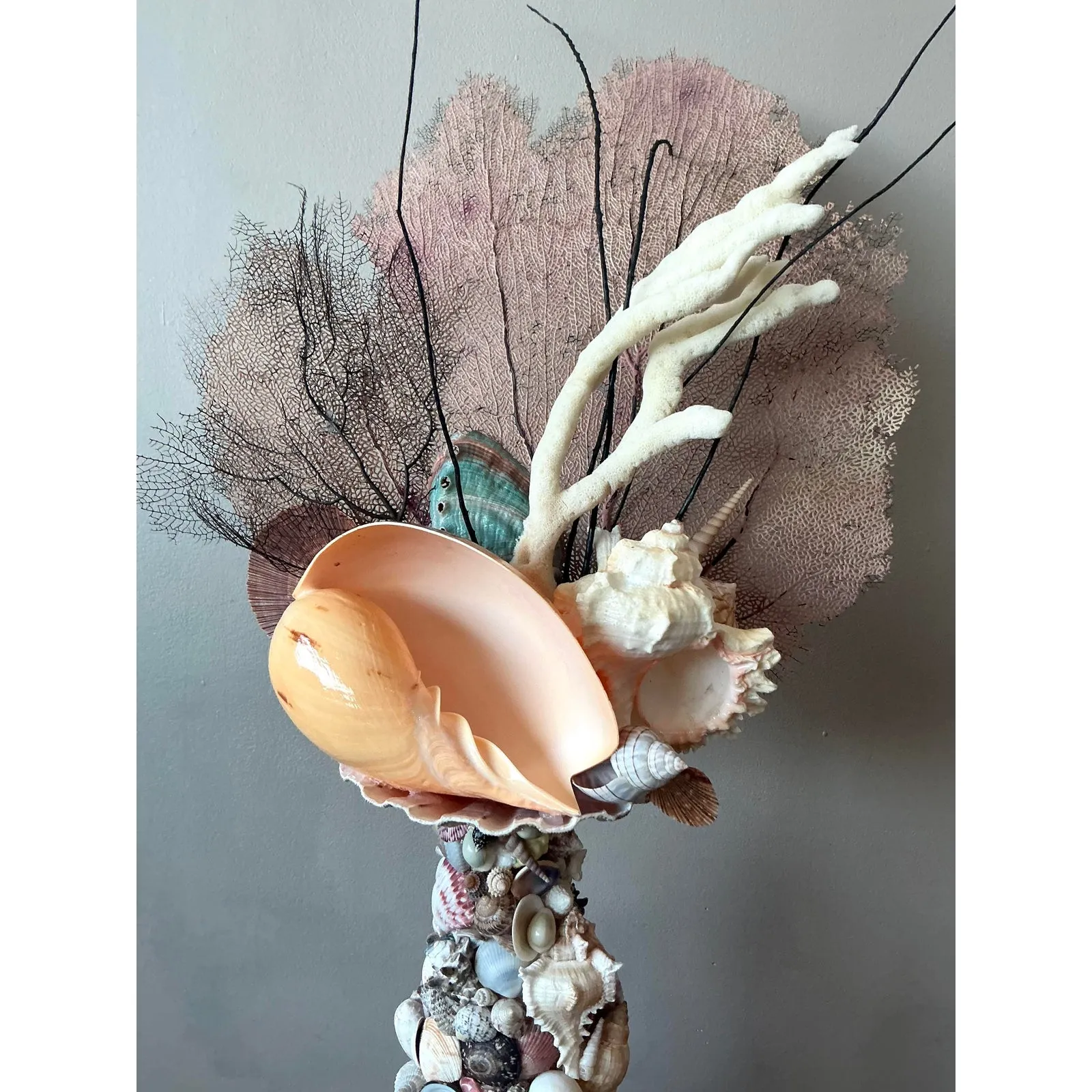 Vintage Coastal Shell Totem — additional photo 1