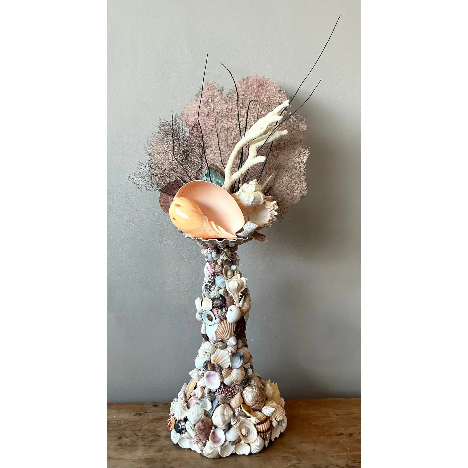 Vintage Coastal Shell Totem — additional photo 2