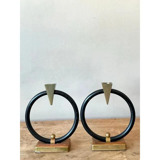 Vintage Postmodern Ring Candleholders - A Pair — additional photo 2