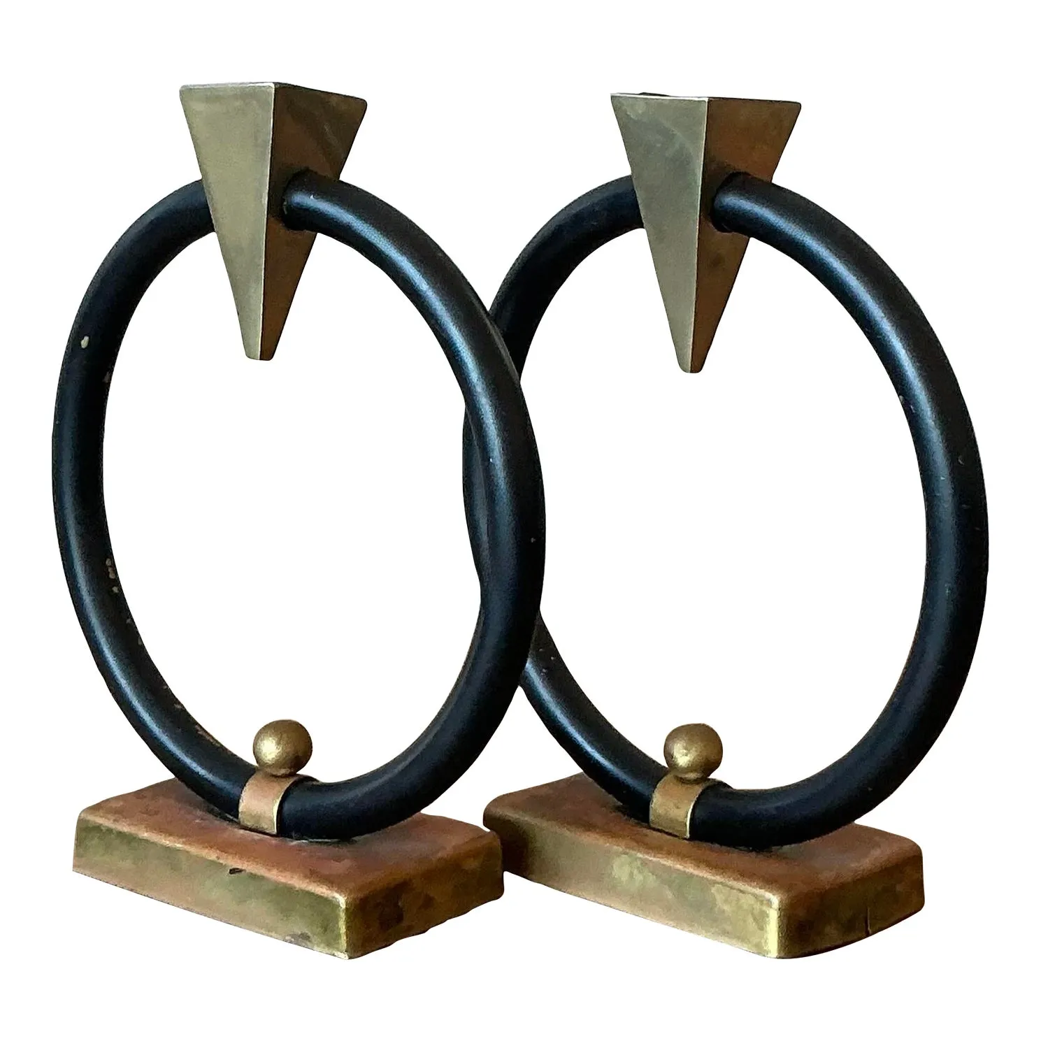 Vintage Postmodern Ring Candleholders - A Pair — additional photo 8