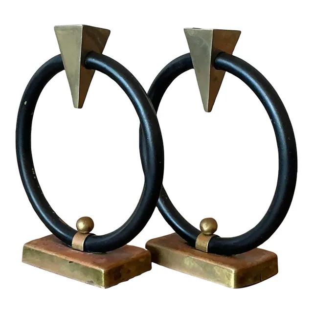 Vintage Postmodern Ring Candleholders - A Pair — additional photo 8