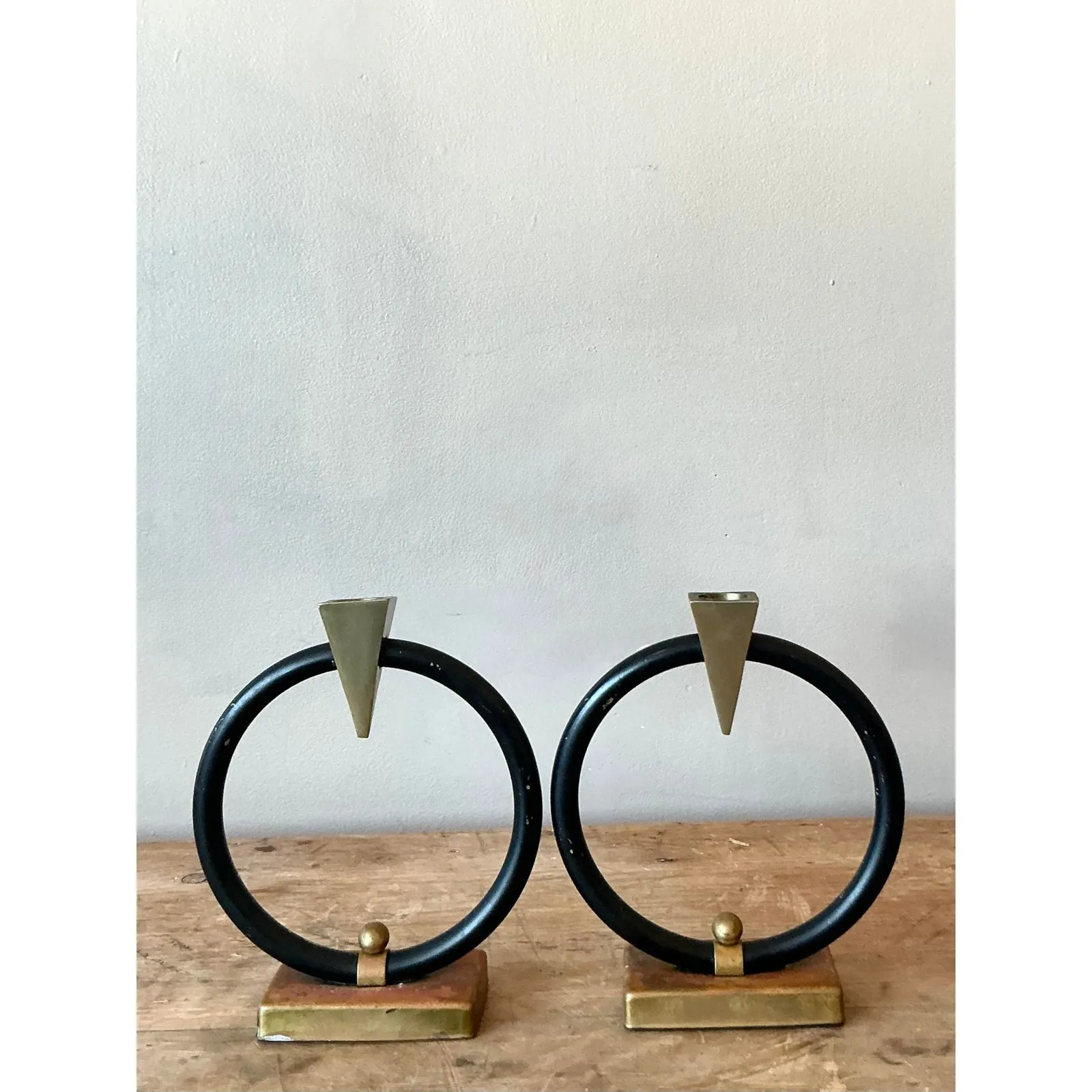 Vintage Postmodern Ring Candleholders - A Pair — additional photo 5