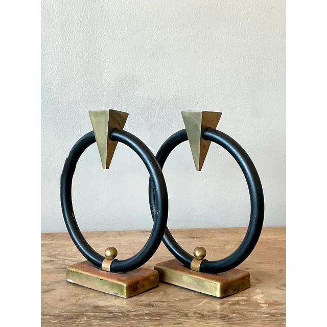 Vintage Postmodern Ring Candleholders - A Pair — additional photo 6