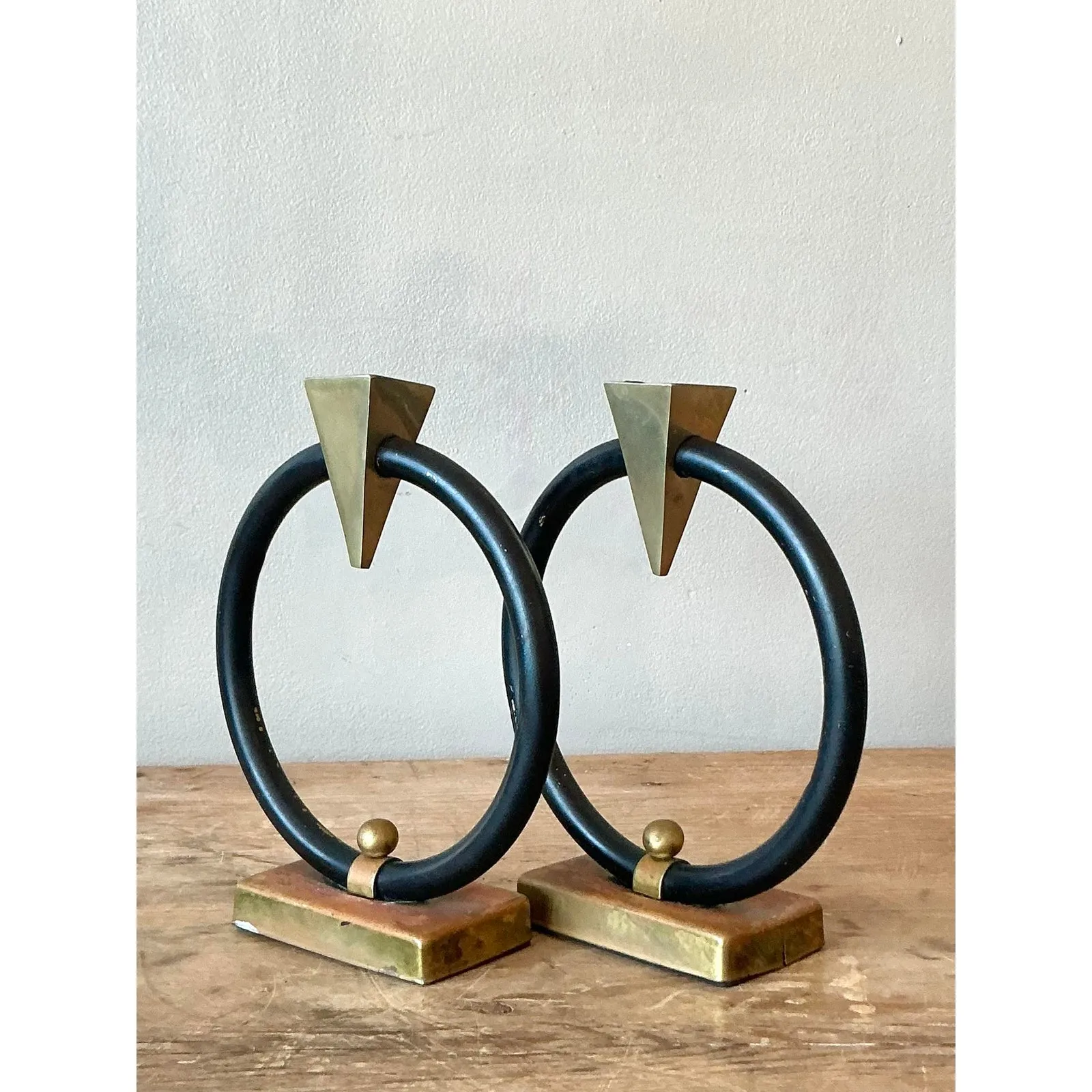 Vintage Postmodern Ring Candleholders - A Pair — additional photo 7
