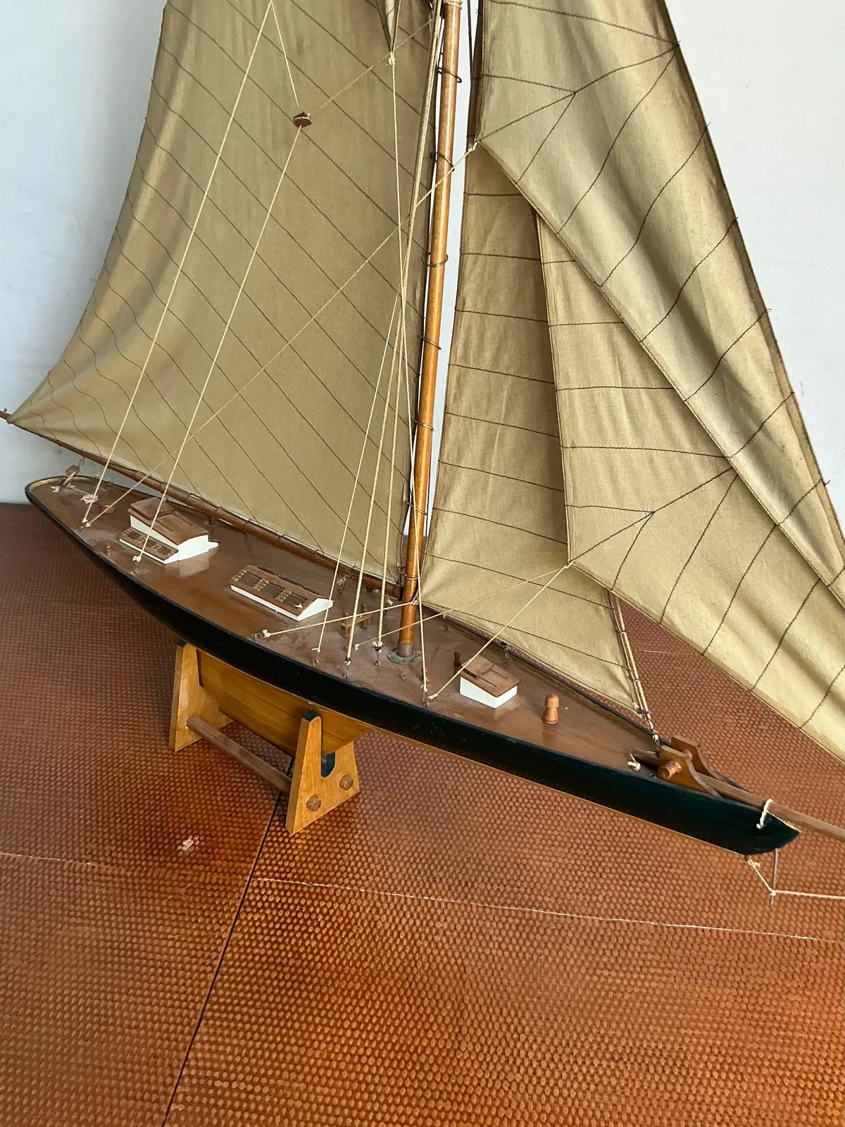 Vintage Boho Sailboat Scale Model — additional photo 7