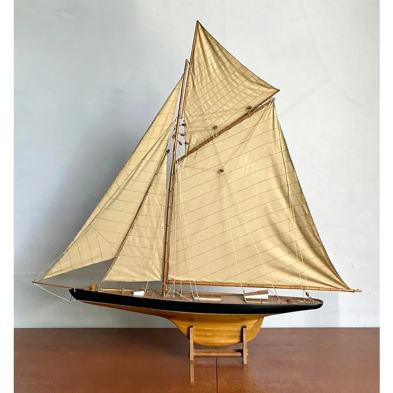 Vintage Boho Sailboat Scale Model — additional photo 1