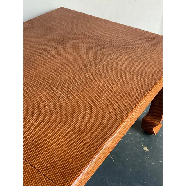 Vintage Boho Grasscloth Ming Extendable Dining Table — additional photo 6