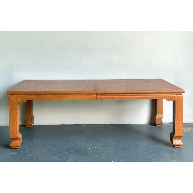 Vintage Boho Grasscloth Ming Extendable Dining Table — additional photo 2