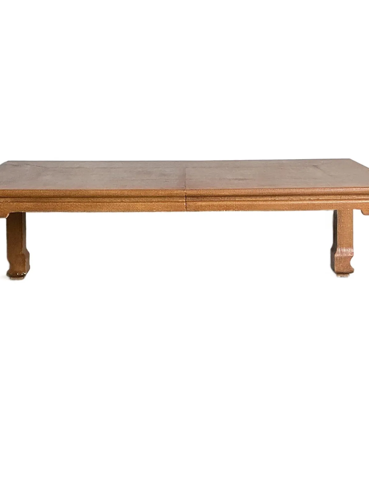 Vintage Boho Grasscloth Ming Extendable Dining Table