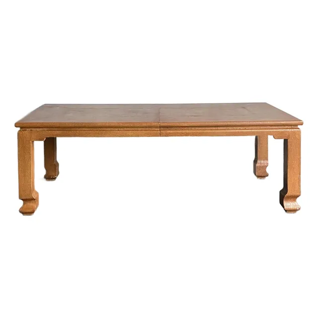 Vintage Boho Grasscloth Ming Extendable Dining Table — additional photo 1