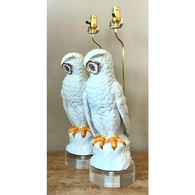 Vintage Italian Glazed Ceramic Owls - A Pair — additional photo 4