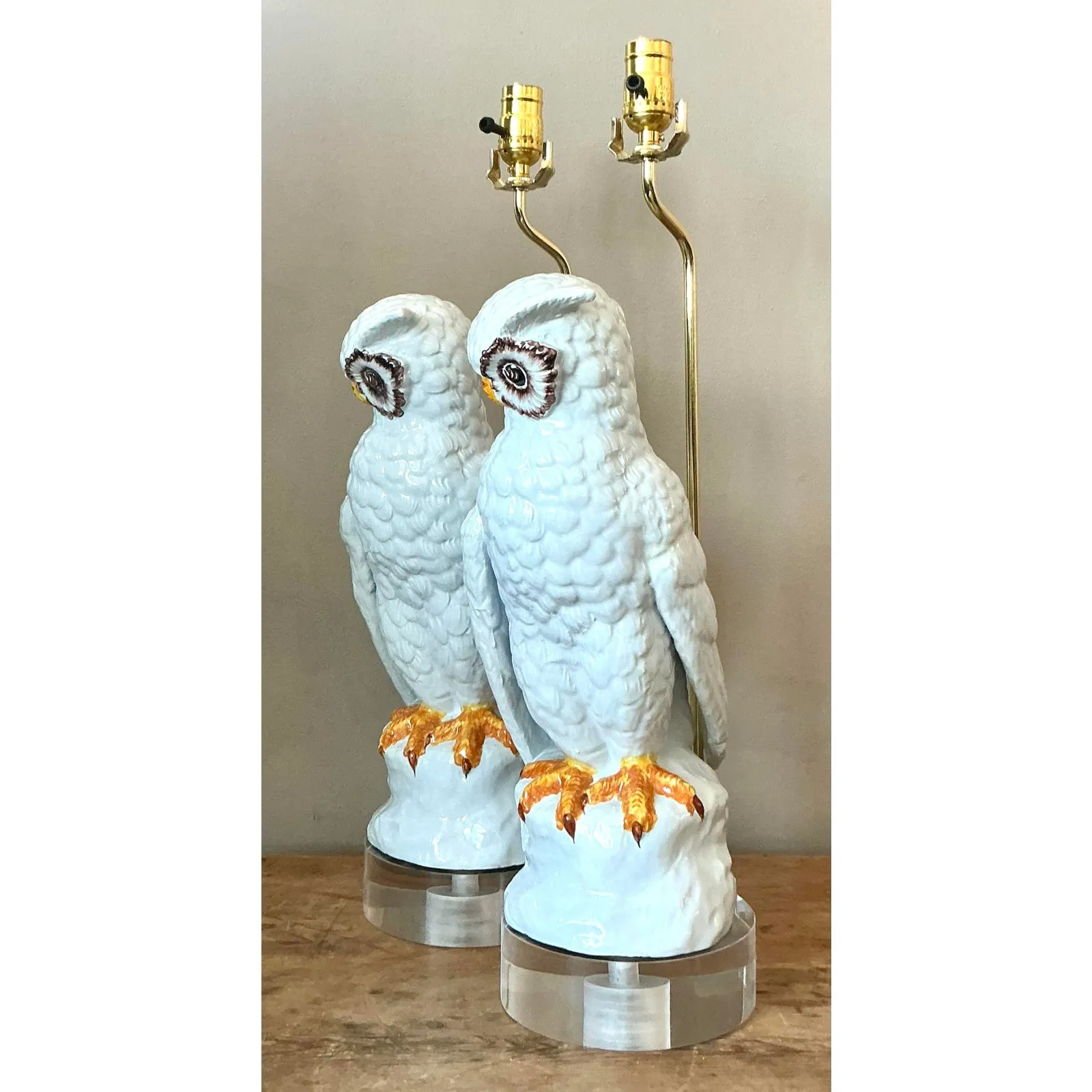 Vintage Italian Glazed Ceramic Owls - A Pair — additional photo 6