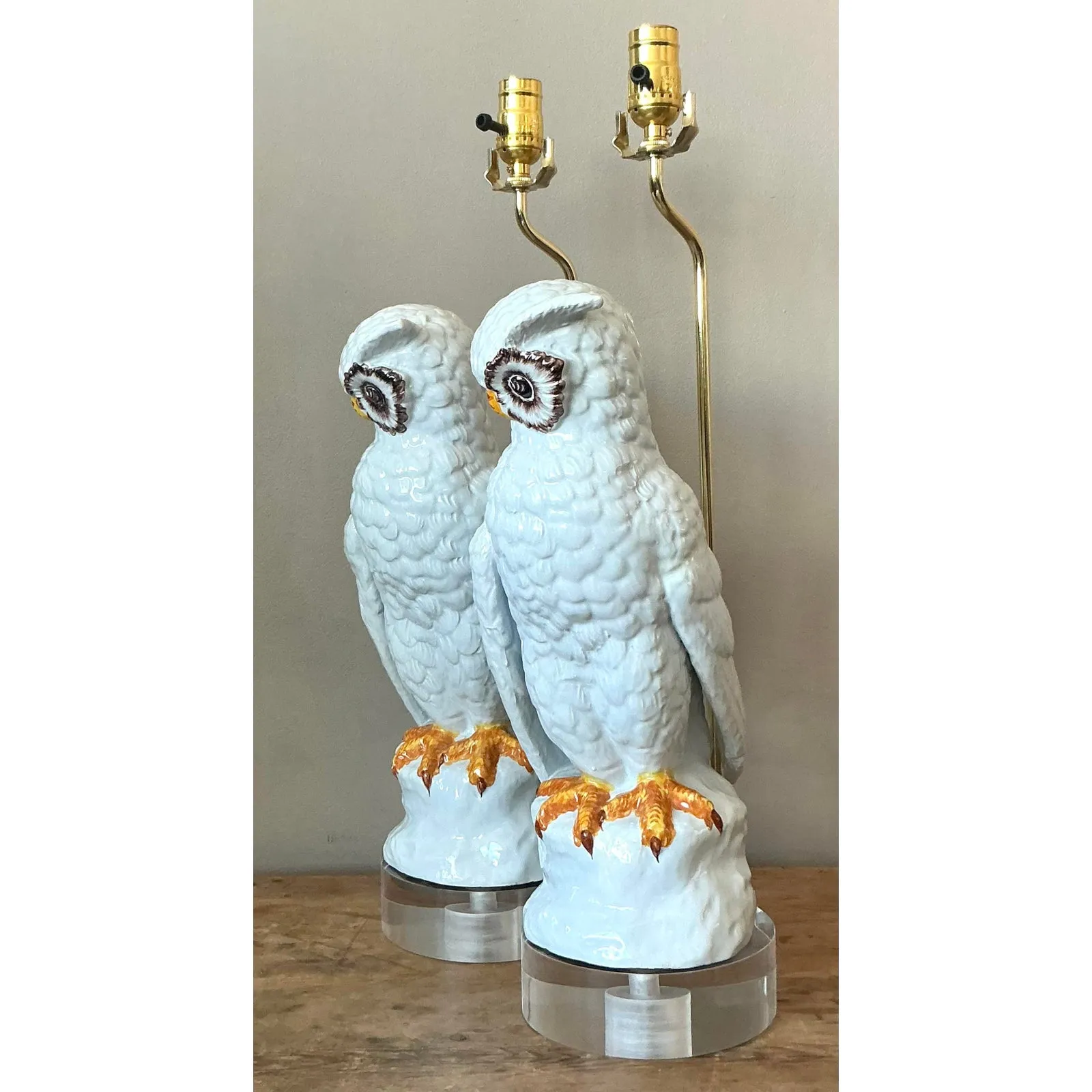 Vintage Italian Glazed Ceramic Owls - A Pair — additional photo 7