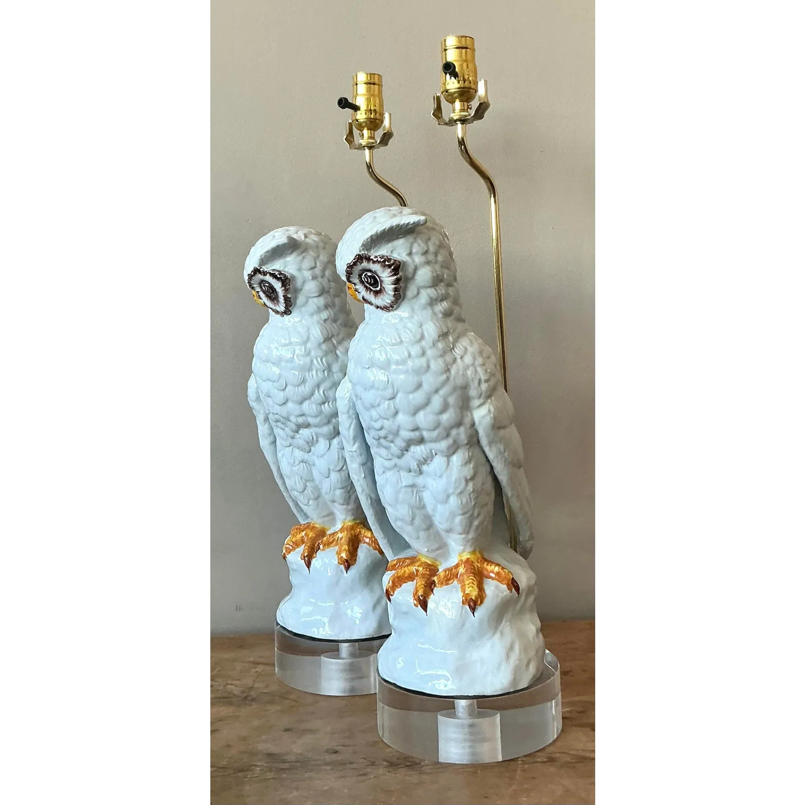 Vintage Italian Glazed Ceramic Owls - A Pair — additional photo 8