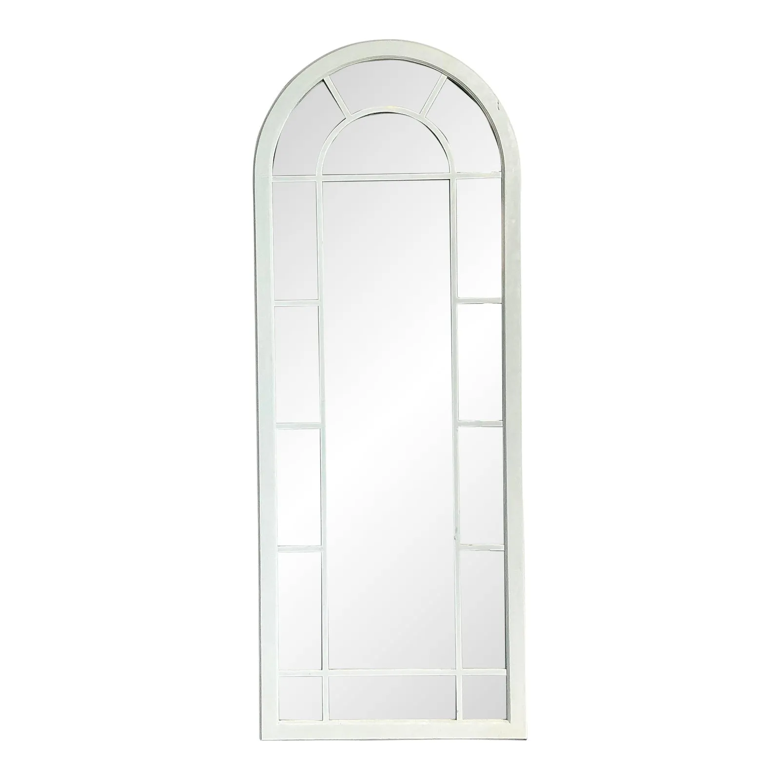Vintage Boho Arched Millwork Floor Mirror — additional photo 1