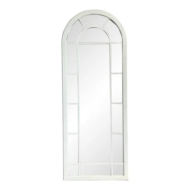 Vintage Boho Arched Millwork Floor Mirror — additional photo 1