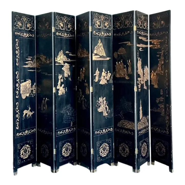 Vintage Asian Monumental 8 Panel Coromandel Screen — additional photo 1
